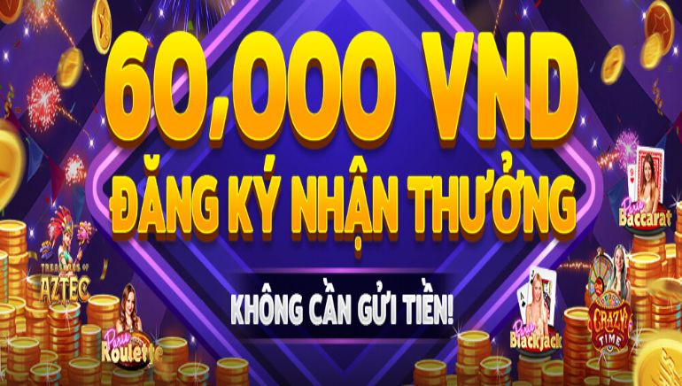 Đăng ký HappyLuke Casino và nhận tiền thưởng 60.000 VNĐ không cần tiền gửi!