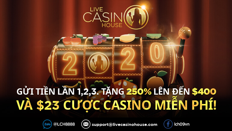 Nhận tới 400 đô la / 9.000.000 đồng tiền thưởng trị giá tại Live Casino House Việt Nam