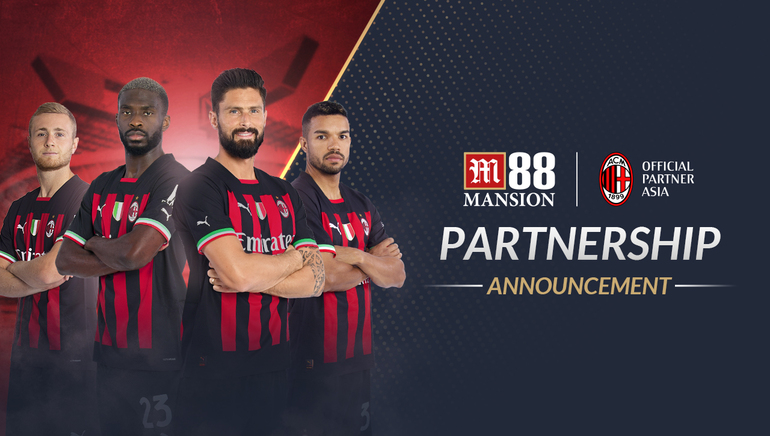 Thỏa thuận hợp tác mới của AC Milan và M88 Mansion Ink