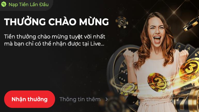 Live Casino House tăng tiền thưởng chào mừng: Nhận 200% lên đến 9.200.000 VND cùng phần thưởng gửi tiền hàng ngày!